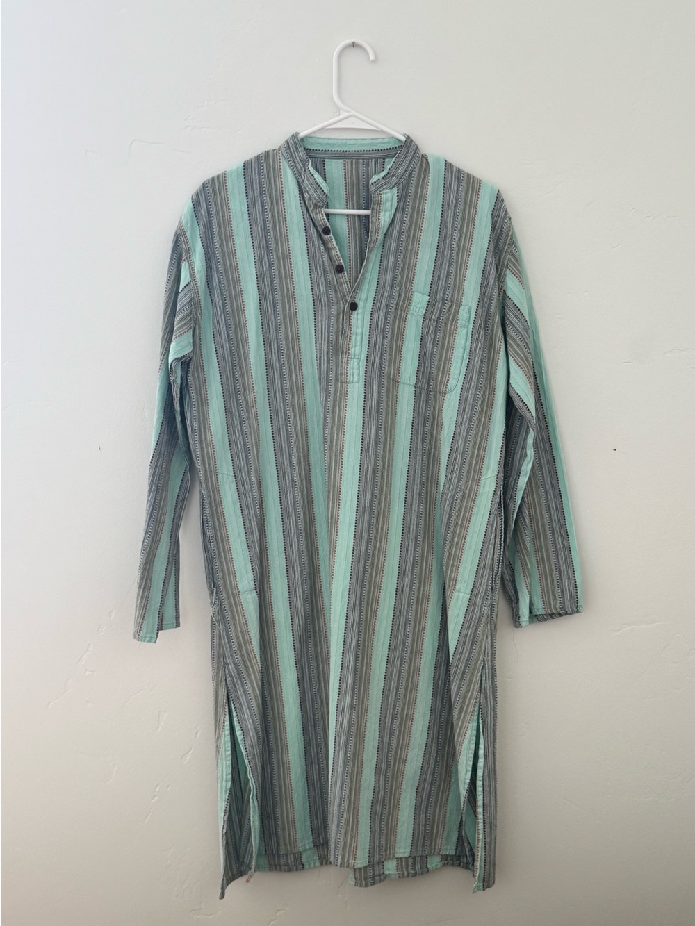 Striped Blue/Green Thobe or Kurta Inspired Piece